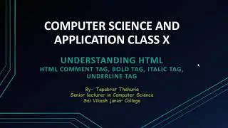 HTML Comment Tag, Bold Tag, Italic Tag and Underline Tag