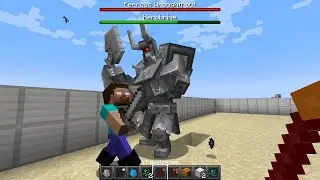 Herobrine VS Ferrous Wroughtnaut (1v1)  (Mowzies Mobs) Boss Battle Minecraft