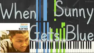 McCoy Tyner - When Sunny Gets Blue 1964 (Jazz Piano Synthesia + Double Bass) by @MidiTools