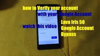 How to verify google account  Lava Iris 50