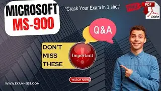 MS-900 | Важные вопросы экзамена | Основы Microsoft 365 | Подготовка к экзамену | 100% сдача | Бесплатный PDF