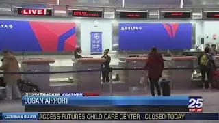 Hundreds of flights canceled, Commuter Rail at limited schedule for nor'easter