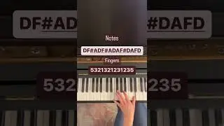 How to play a two octave D major arpeggio with my LH #Shorts