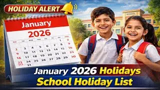 January 2026 School Holiday List | जनवरी 2026 की छुट्टियों की लिस्ट देख लो!