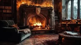 Cozy Yule Log Ambience | Basgiath War College Vibes | Fourth Wing-Inspired Atmosphere