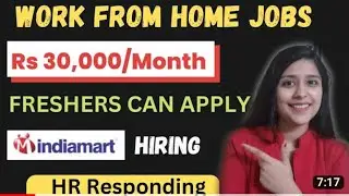 Permanent Work from Home Job | Indiamart Hiring | Freshers | 12th Pass Hiring