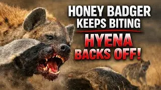 Honey Badger Keeps Biting &mdash; The Hyena Finally Backs Off | Full Animal Documentary