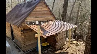 Primitive off grid  log cabin Adding a Lean-to