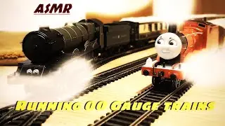 ASMR: Running OO Gauge model trains #modeltrains #steamengine #asmr #relaxing #ambient #railway