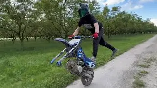 Je cabre sans la roue avant en moto ! Wheeling Dirt 125 rfz