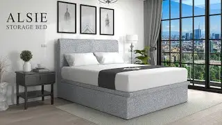 MaxCoil Alsie Storage Bed - Removable Bed Cover