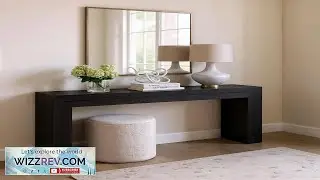 Plank+Beam Grand Console Table 66 Inch Modern Solid Wood Sofa Table Narrow