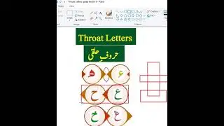 haroof e halqi || throat letters #tajweed #shorts #ytshortsvideo