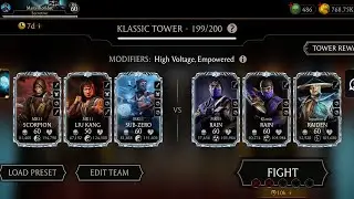Klassic Tower FATAL 199 Battle + Rewards Opening Mortal Kombat Mobile Gameplay