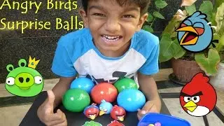 ANGRY BIRDS Gems Surprise Ball Mega Unboxing Kids video egg surprise Rohan Toysworld