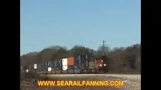 CSXT Intermodal Train Q125 with CN SD60F #5505 Leading at Bartlett, GA 1/18/2015