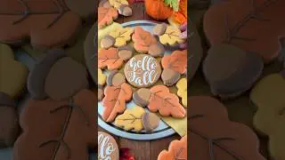Autumn Cookie Platter | Cookie Decorating with Royal Icing