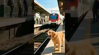 Dog saves life of million passenger on platform #ai​ #dog​ #rescue​ #train​