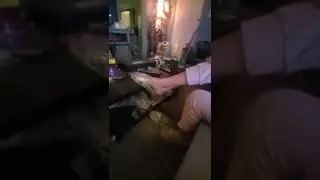 pt. 2 of my gram fitting my fat foot in a girl's shoe