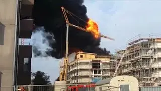 Explosionen und Feuer auf Baustelle in Freiburg | baden.fm