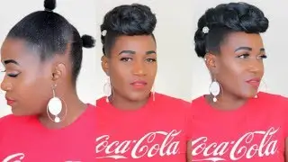 HAWK UPDO ON SHORT NATURAL HAIR | REQUESTED