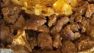 طبق جديد اللحم بالبصل
