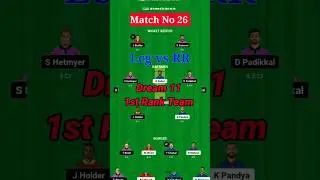 LSG Vs RR Dream11 1st Rank Team || #Lsg #Rr #IPL