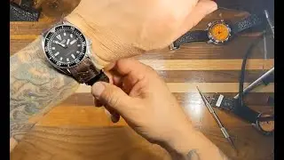 Handmade Leather Watch Strap For A  Seiko Skx173 (Perfect Scrap Leather Project)