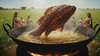 Village Style Cooking Giant Fried Fish | Village Food Secrets Part -3