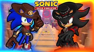 Sheriff Sonic & Outlaw Shadow Arrive In Sonic Speed Simulator! (Western Showdown)