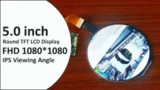 Circular Round LCD Display 5inch IPS 1080*1080 high resolution MIPI interface round tft lcd screen