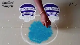 9*5 dots 12Peacocks & 2pongal pots kolam #trending #new #viral #rangoli #popular @excellentrangoli