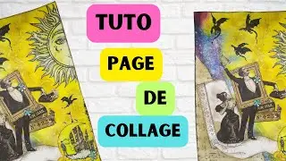 TUTO  page de collage-art journal fond gel medium