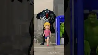 VENOM vs HULK SAVE GIRL MARVEL ANIMATION #shorts #viral