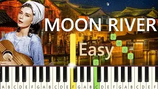Moon River Easy Piano for Beginners | Breakfast at Tiffany's