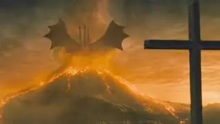 king Ghidorah vs red death (live action)