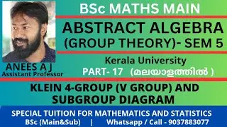 Klein 4-group or V group | Subgroup Diagram or Lattice Diagram | Order of Group & an Element 