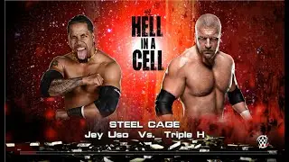 WWE 2k15 Личное первенство по правилам Steel Cage бой между Jey Uso 13 - Triple H