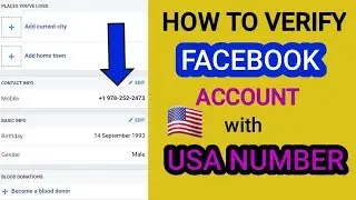 How to verify facebook id with usa number