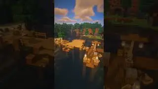 Building a Fishing dock #minecraft #minecraftbuilding #shorts #shortvideo