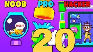 NOOB vs PRO vs HACKER in Flow Legends: All Levels Gameplay, New iOS Android Games