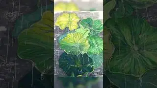 &lsquo;It was just another rainy day by the lake.&rsquo; #lotus #leaves #sketch #rain