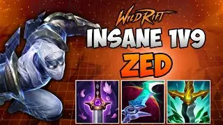 Wild Rift: INSANE 1V5 CARRY WITH ZED