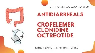 Antidiarrheals - Clonidine Octreotide Crofelemer GIT Pharmacology - Part 29