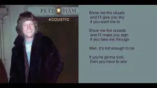 Pete Ham - We're For The Dark (demo) lyric video - Acoustic album