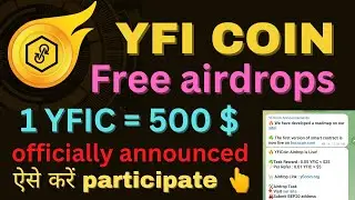 YFI Coin Airdrop is Live | YFI coin free airdrops | official announcement of YFI | 1 YFI coin= 500 .