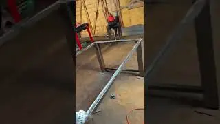 Outdoor patio table build is coming along! #customfabrication #reels #fyp #welding #fabrication