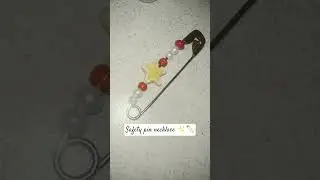 Let's make safety pin necklace 🧷#diy#necklace #safety #pin#handmade #craftideas #shortvideo