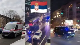 Kompilacija saniteta, policije i vatrogasaca u Beogradu.
