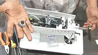 Singer zigzag sewing machine - How to replace the | gear wheel | Bevel wheel | Bevel gear